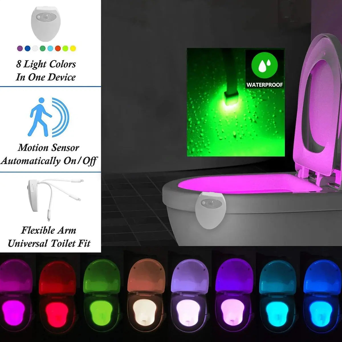 Toilet Night Light With Motion Sensor Activated LED Shopify Store