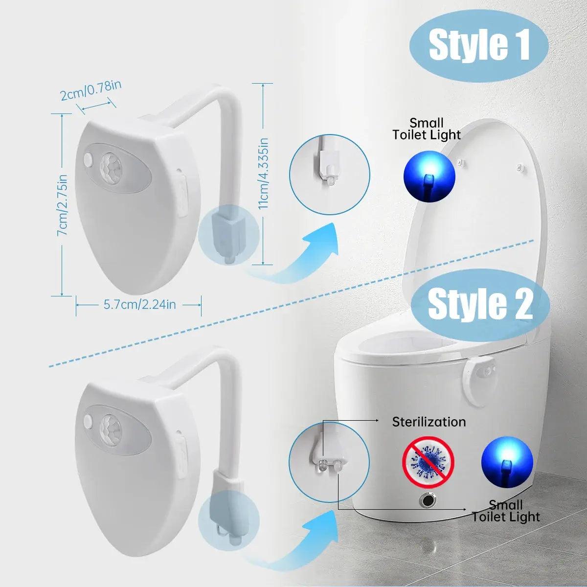 Toilet Night Light With Motion Sensor Activated LED Shopify Store