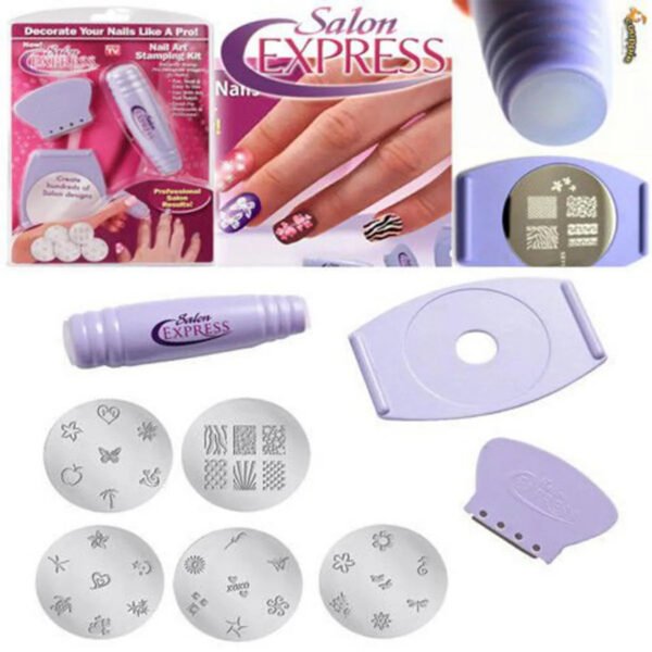 Nail Art Stamping Kit For Women (Purple)