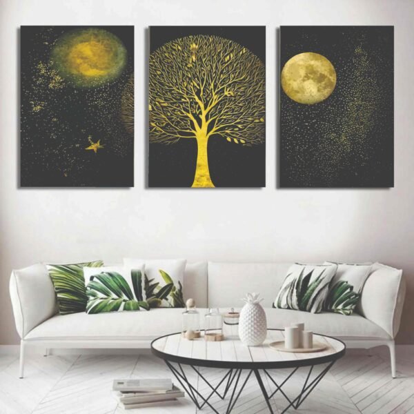 Set of 3 Wall Art Wooden Phototile Frames for Wall Decor