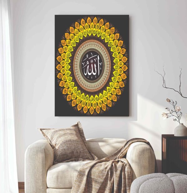 Islamic Wall Art Wooden Phototile Frames for Wall Decor / calligraphy wall art wooden canvas frames for home and office decore