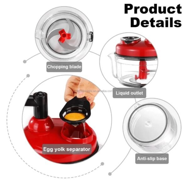 Manual Hand Multifunction Speedy Vegetable Quick chopper | Quick Chopper Vegetable - Onion Chopper | Kachomer Salad Machine ( random color )