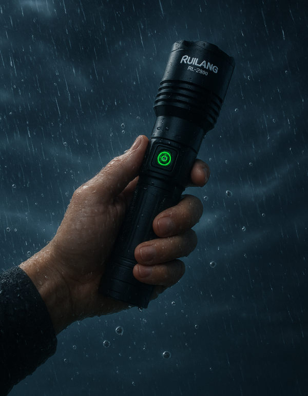 RL-2308 High-Power Rechargeable LED Flashlight ? Long Range, Durable & Energy Efficient