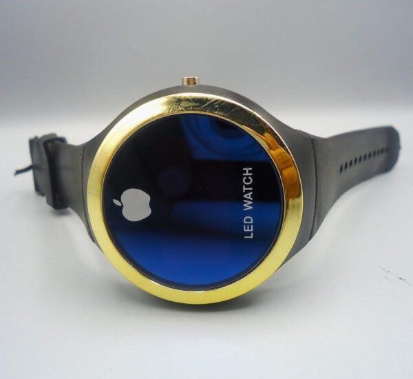 Round Shape Led Digital Watch with Apple Logo Digital Watch For Men and Women ( Random Color ) - Without Box