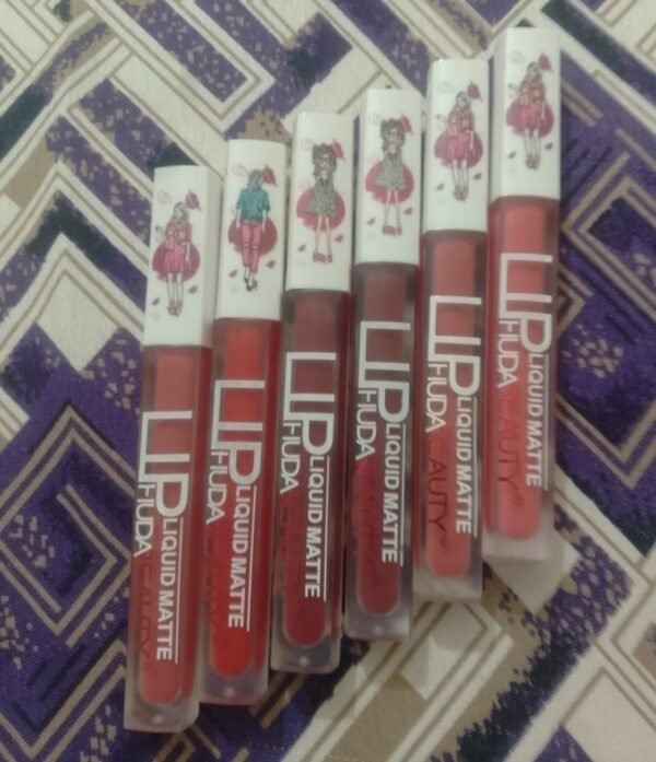 6-Piece Matte Lip Gloss Set ? Multicolor Shades, Long-Lasting Liquid Formula, Velvet Finish - Random Shades (without box)
