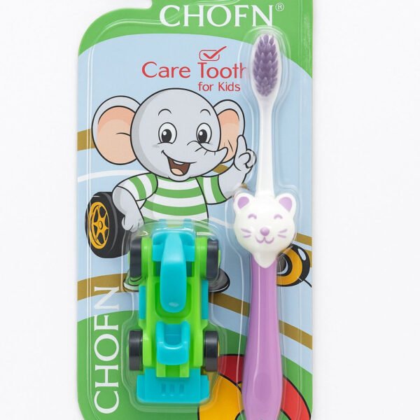 CHOFN Kids Toothbrush Set (3?12 Years) ? Soft Bristles with Toy Car (Random Designs)