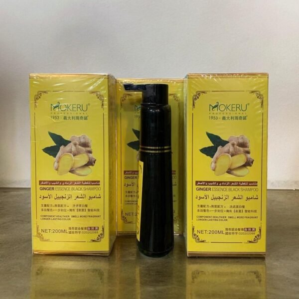 Ginger Extract Black Hair Dye Shampoo [200 ml] | Mokeru Ginger Black Hair Shampoo