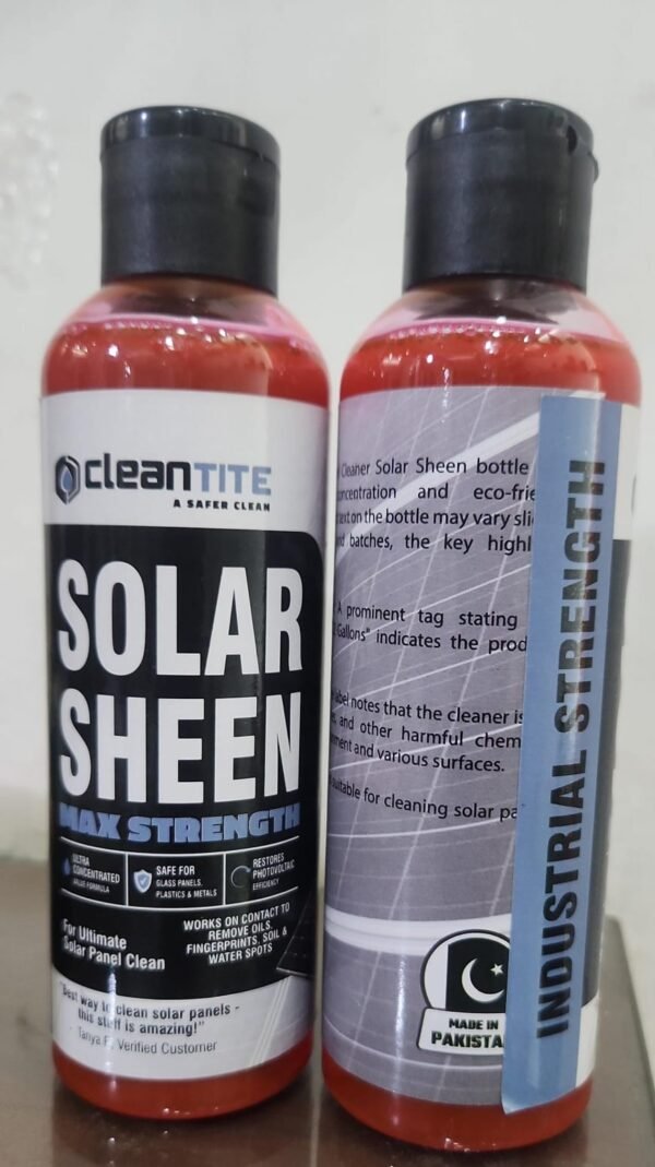 Solar Sheen ? Premium 200ml Solar Panel Cleaner | High-Performance, Streak-Free Cleaning Solution for Dust, Dirt, and Residue Removal