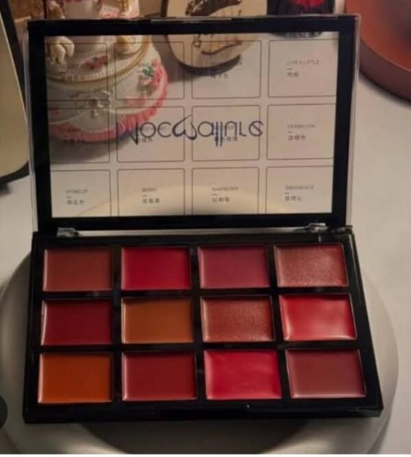 Mocallure 12-Color Lip Palette / Long-Lasting Professional Lip Kit for Every Mood