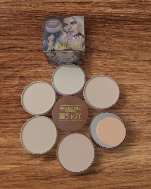Pack Of 01 - 5 in 1 | Multi-Shade Face Powder Palette with Mirror | Compact Makeup Kit for All Skin Tones | Natural Finish & Easy Blending