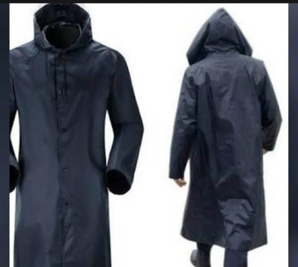 Premium Waterproof Long Raincoat with Adjustable Hood ? Unisex Outdoor Protection (Random Color)