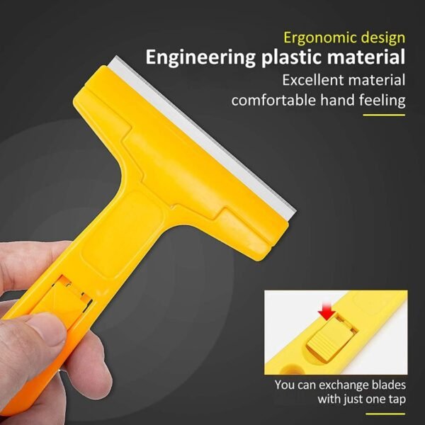 Heavy-Duty Razor Blade Scraper Tool for Removing Labels, Stickers, Caulk, Adhesive & Paint ? Multipurpose Cleaning Tool for Glass, Tiles & Smooth Surfaces | Wall Scraper |Scraper With Blade |?