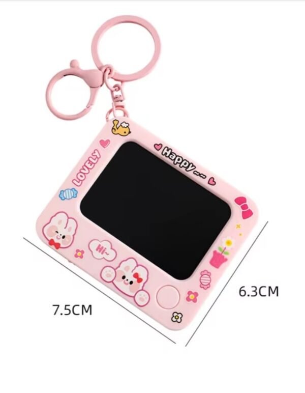 Creative Mini Graffiti Board Keychain ? Cute Cartoon Bag Pendant & Reusable Drawing Tablet for Students, Kids & Artists (Random Color)
