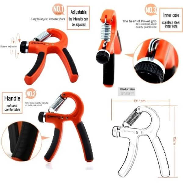 Set of 2 Adjustable Heavy Hand Grippers (10?40Kg) ? Strength Training Exerciser for Hand, Wrist & Finger Workout (random Color)