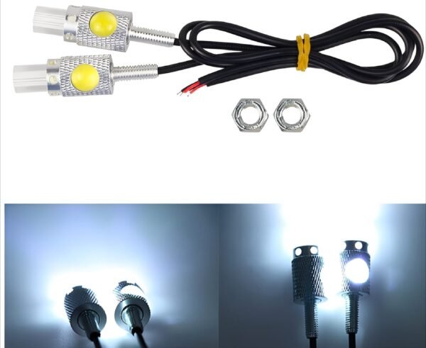 Motorbike Universal Mini LED Indicator & Number Plate Light ? Super Bright 12V 1W Aluminum Waterproof Signal Lamp ? Long-Lasting, Energy-Efficient Motorcycle & Car Lighting Accessory