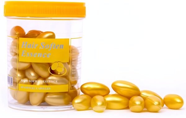 Hair Soften Essence Capsules ? 60 Softgel Capsules for Nourishing, Hydrating & Softening Dry, Damaged & Frizzy Hair ? Oil-Based Formula for Shine