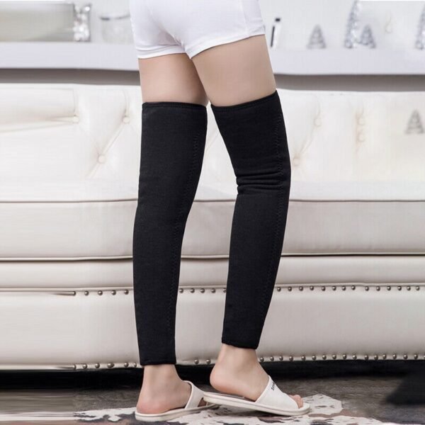 Unisex Wool Knee Length Leg Warmers ? Plain Black, Comfortable & Stylish Winter Wear, Easy to Wear & Wash, Formal Outfit Accessory, (1 Pair)