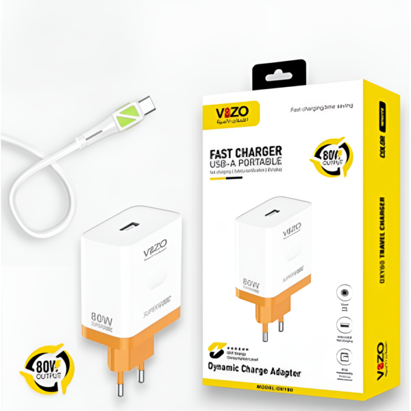 Oxy 80 ? Universal Fast Charger with 80W Output | Best Quality Charger - Android Charger - Mobile Phone Charger - Type-C Cable Charger